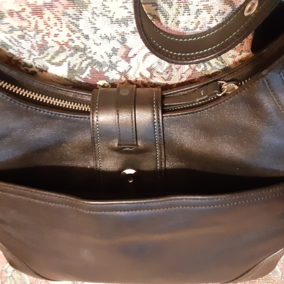 Coach Large Leather Tobacco Hobo Shoulder Bag - Picture 7 of 16